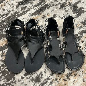 Womens Sz 8 Black Sandle Bundle (Apt9 & Nicole)